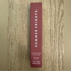Brand New Summer Fridays Lip Butter Balm in Brown Sugar
